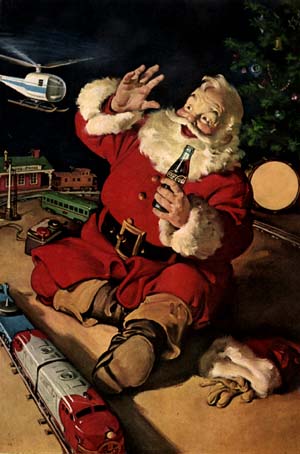 Affiche Coca Cola pub Noël années 30